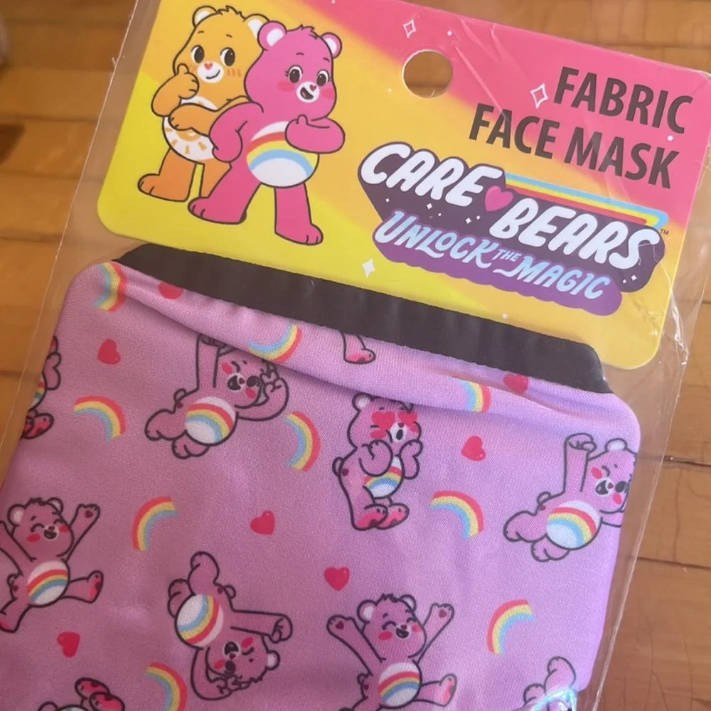 Care Bears kids face mask NWT